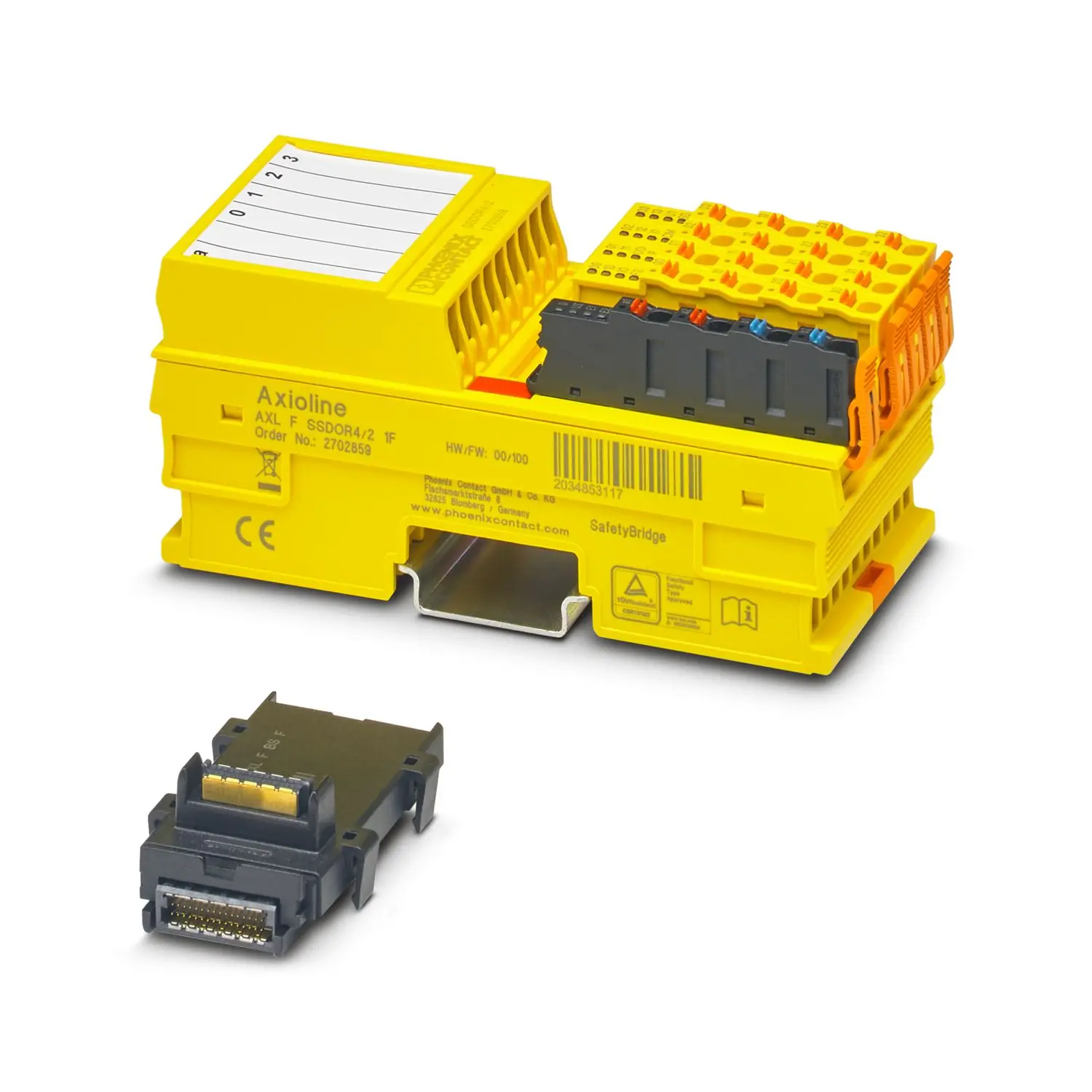 Produktfoto 1 von Phoenix Contact Axioline F Sicherheitsmodul, 24 V dc Nein, 2 Eingänge / 2 Ausgänge