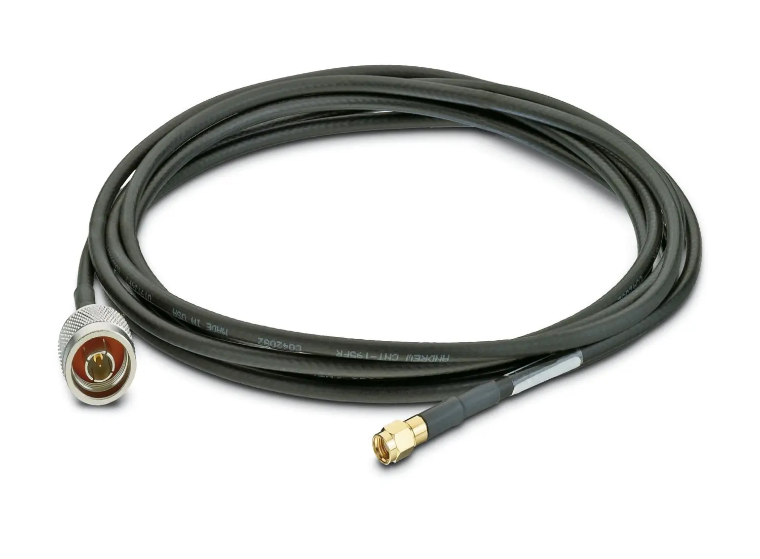 Produktfoto 1 von Phoenix Contact RAD Koaxialkabel Stecker, 50 Ω Stecker, 500 mm, R-SMA, Gerade / Typ N, Schwarz
