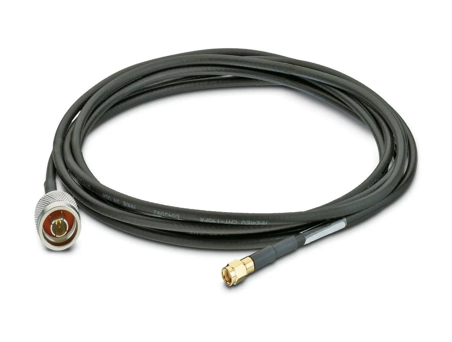 Produktfoto 1 von Phoenix Contact RAD Koaxialkabel Stecker, 50 Ω Stecker, 2 m, Gerade / Typ N, Schwarz