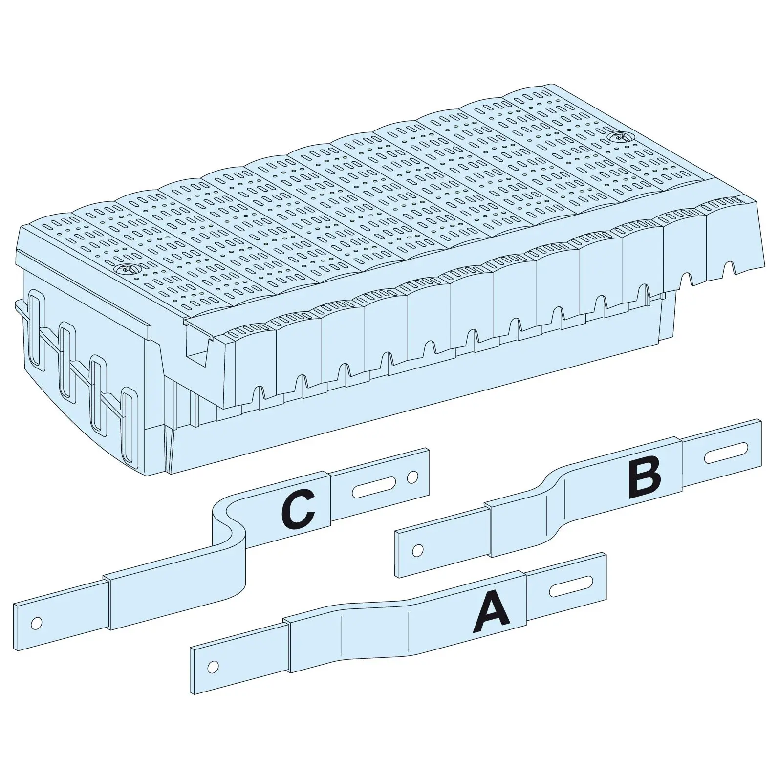 Schneider Electric Stromverteilungsblock, 440 x 132mm, für PrismaSeT PrismaSeT P Trennwand Linergy