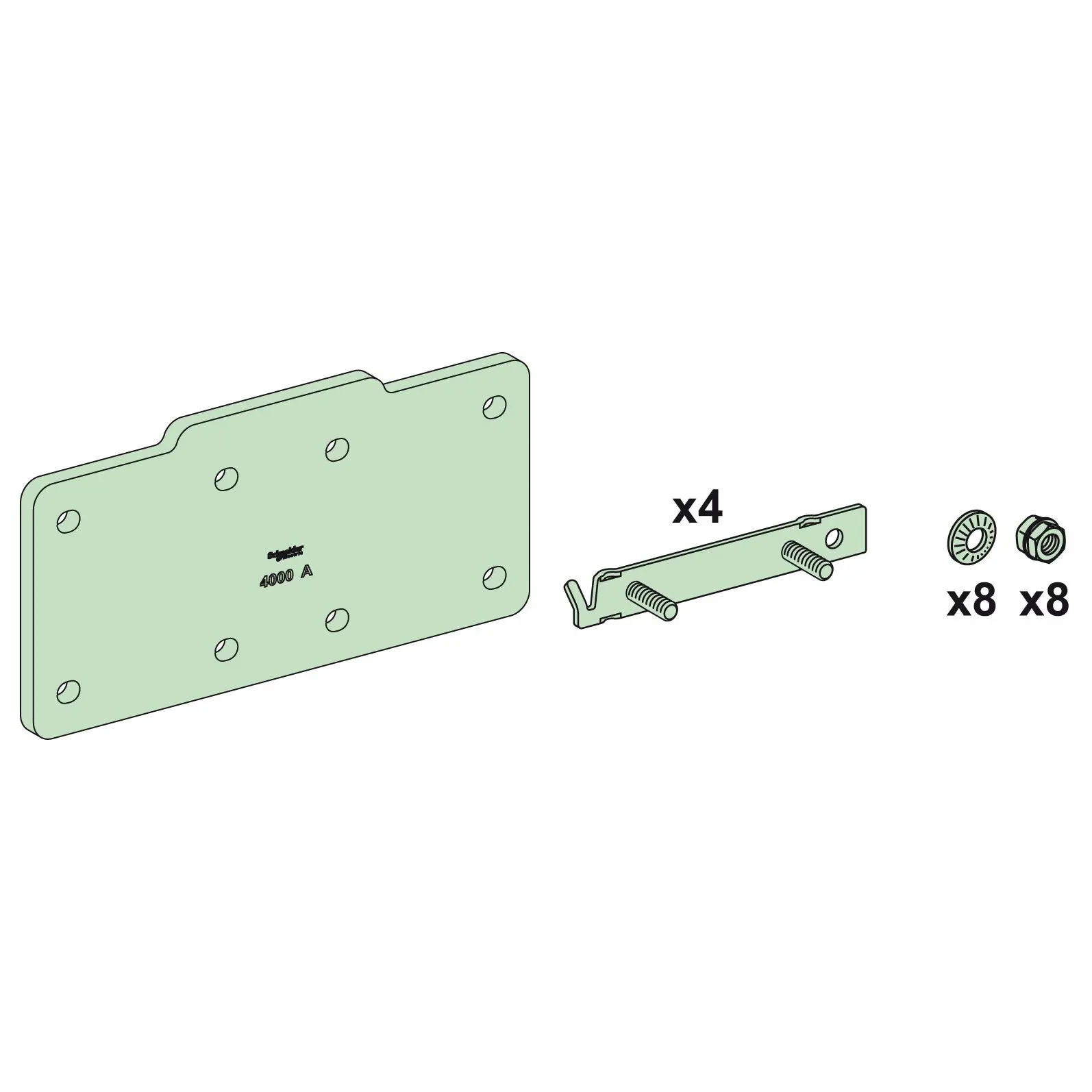 Produktfoto 1 von Schneider Electric Gelenk, für Linergy LGYE-Sammelschiene, PrismaSeT P-Gehäuse Linergy 240 mm 240 mm 130mm
