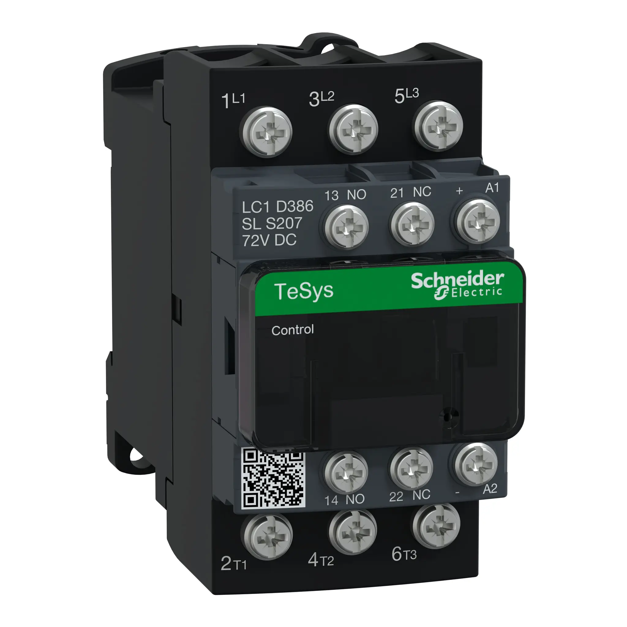 Produktfoto 1 von Schneider Electric TeSys Deca Schütz 9 kW 3 Schließer, 72V dc / 38 A 3P, 101 mm x 45 mm