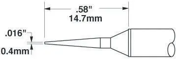 Produktfoto 1 von Metcal / STTC 14.7 mm Lötspitze 0.4 mm Konisch 700 für MX-H1-AV, MX-RM3E