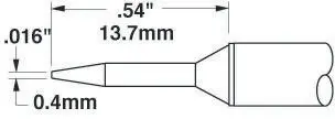Produktfoto 1 von Metcal / STTC Lötspitze 0,4 mm konisch STTC-0 für MX-H1-AV, MX-RM3E