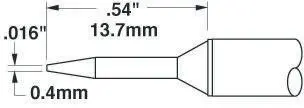 Produktfoto 1 von Metcal 13.7 mm Lötspitze 0.4 mm Konisch 600 für MX-H1-AV, MX-RM3E