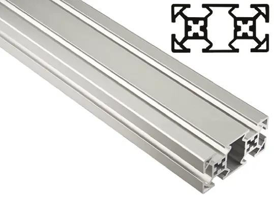Produktfoto 1 von FlexLink Silber XF Aluminium Strebenprofil 30 x 60 mm, 6-fach Nut 7.2 mm, Länge 3000 mm XF