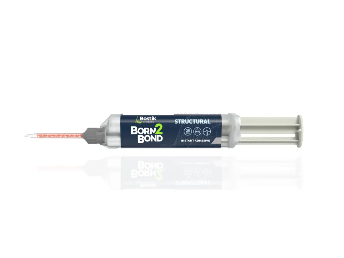 Produktfoto 1 von Bostik Born2Bond Structural Sekundenkleber Cyanacrylat Gel Klar, Spritze 10 g