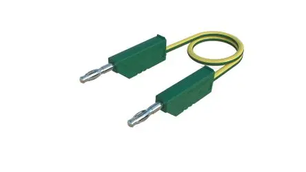 Produktfoto 1 von Hirschmann Test & Measurement Prüfspitze 32A Buchse / Stecker, Grün Polyvinylchlorid-isoliert 25 cm, 60V dc