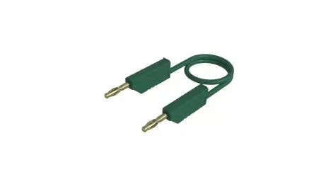 Produktfoto 1 von Hirschmann Test & Measurement Prüfspitze 32A Buchse / Stecker, Grün Polyvinylchlorid-isoliert 25 cm, 60V dc
