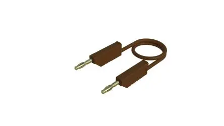 Produktfoto 1 von Hirschmann Test & Measurement Prüfspitze 32A Buchse / Stecker, Braun Polyvinylchlorid-isoliert 1 m, 60V dc
