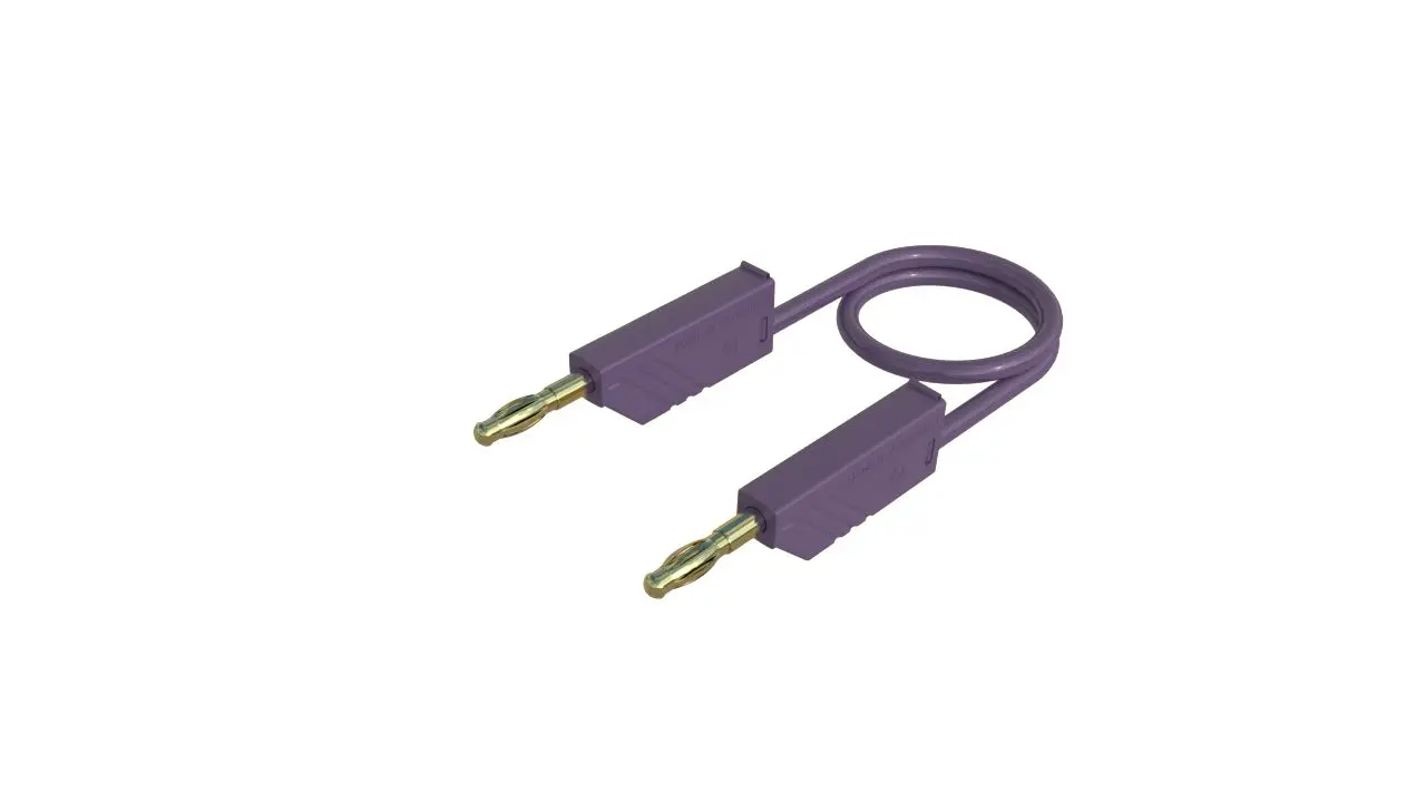Produktfoto 1 von Hirschmann Test & Measurement Prüfspitze 32A Buchse / Stecker, Violett Polyvinylchlorid-isoliert 2 m, 60 V