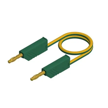 Produktfoto 1 von Hirschmann Test & Measurement Prüfspitze 32A Buchse / Stecker, Grün Polyvinylchlorid-isoliert 1 m, 60V dc