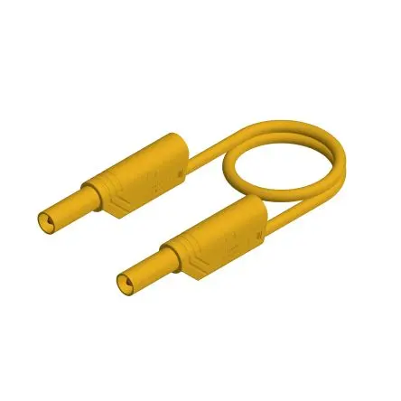 Produktfoto 1 von Hirschmann Test & Measurement Prüfspitze 16A Buchse / Stecker, Gelb Polyvinylchlorid-isoliert 25 cm, 1kV