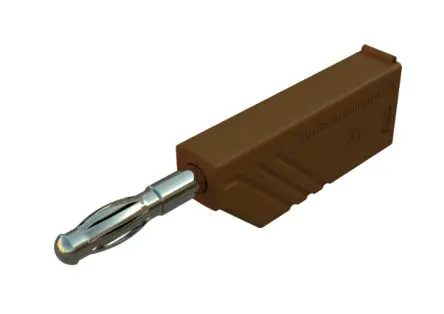 Produktfoto 1 von Hirschmann Test & Measurement 4 mm Stecker Braun Bananenstecker, Kontakt Gold, 60V dc 24A, Schraubanschluss