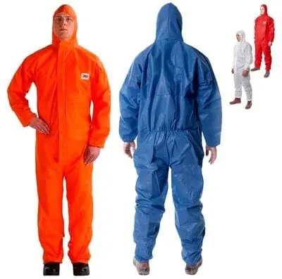 Produktfoto 1 von 3M Unisex Einwegartikel Overall und Schutzanzüge, Größe 33 to 55 in, Größe 2XL, SMS und Polypropylen Weiß, Blau, Orange