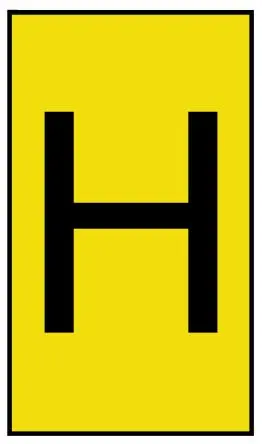 Produktfoto 1 von HellermannTyton Ovalgrip Kabelmarkierung Aufschiebbar, Beschriftung: H, Schwarz Gelb, Ø 1.7 mm - 3.6 mm, 4.0 mm x 5.3mm