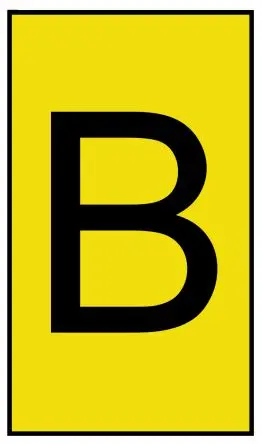 Produktfoto 1 von HellermannTyton Ovalgrip Kabelmarkierung Aufschiebbar, Beschriftung: B, Schwarz Gelb, Ø 1.7 mm - 3.6 mm, 4.0 mm x 5.3mm