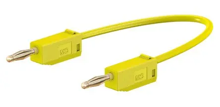 Produktfoto 1 von Staubli Steckverbinder-Messleitung 10A Stecker / Stecker, Gelb Polyvinylchlorid-isoliert 300 mm, 30 V ac, 60V dc