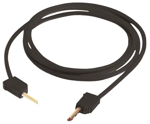 Produktfoto 1 von Staubli Steckverbinder-Messleitung 10A Stecker / Stecker, Schwarz Polyvinylchlorid-isoliert 600 mm, 30 V ac, 60 V dc