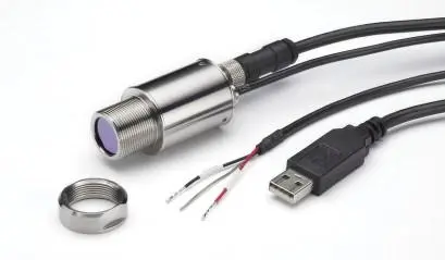 Produktfoto 1 von Calex Infrarot-Temperatursensor, Temperatursensor Ausgang, ±2°C or 1% of reading 1 m bis 1000 °C, 250 °C Mit Gewinde