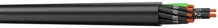 Produktfoto 1 von AXINDUS YY Steuerkabel, 7-adrig 1mm² 17 AWG Ungeschirmt Schwarz, 1000 m, Polyvinylchlorid
