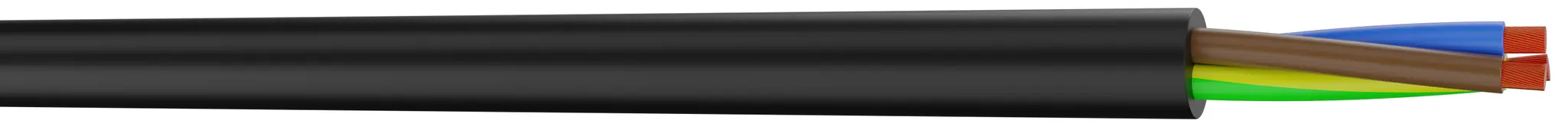 Produktfoto 1 von AXINDUS Flexibles Kabel, 4-adrig Schwarz, 100 m 60 °C, 450 V, 750 V, Elastomer