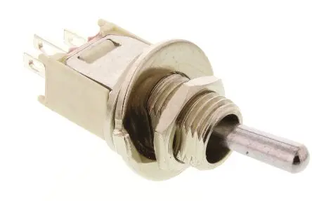 Produktfoto 1 von C & K Panel Kippschalter 1-poliger Umschalter, Ein-Ein, 28 V dc, 120 V ac, 3A, IP67, Lot