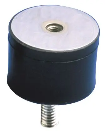 Produktfoto 1 von Paulstra Hutchinson Radiaflex Naturgummi Zylindrisch geformt Gummipuffer, Außen-/Innengewinde Puffer M5 20 daN, Ø 100 mm