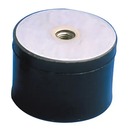 Produktfoto 1 von Paulstra Hutchinson Radiaflex Naturgummi Zylindrisch geformt Gummipuffer, Innengewinde-Puffer M6 50 daN, Ø 25.5 mm x 30