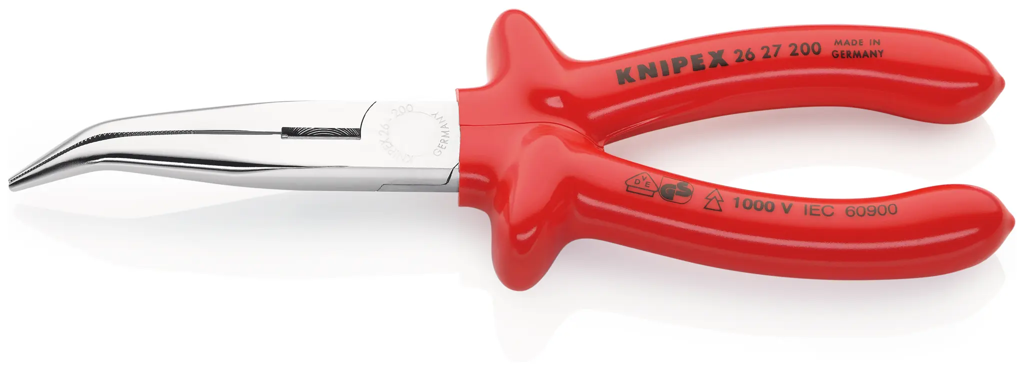 Produktfoto 1 von Knipex Spitzzange / Backen 73mm Rund 200 mm VDE 1000V zugelassen