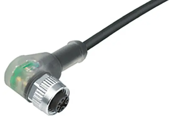 Produktfoto 1 von binder 763, 4-polig Sensor-Betätigungselementkabel, M12, Rechtwinklig Buchse / Nicht abgeschlossen, Länge 5 m