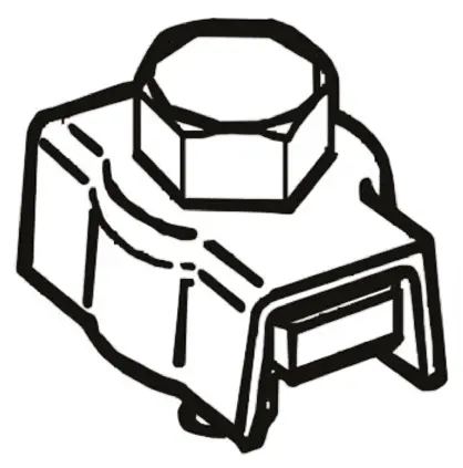 Produktfoto 1 von Telemecanique Sensors Seilspanner-Systemkomponenten Typ Seilzug-Kabelklemme