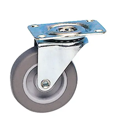 Produktfoto 1 von Guitel Hervieu Drehlager Lenkrolle, Rad ø 42mm, 15kg, Ges H. 54mm, Rad B. 18mm, 54 x 38mm, Platte, Gummi-Material