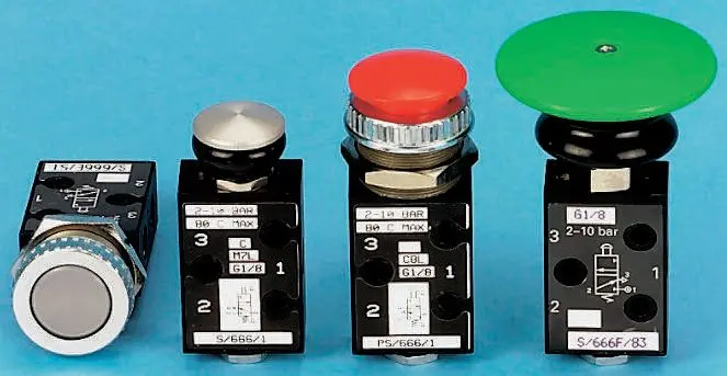 Produktfoto 1 von Norgren, Drucktaster S666 Pneumatik-Steuerventil, manuell, G 1/8 in, Zinkdruckguss III B