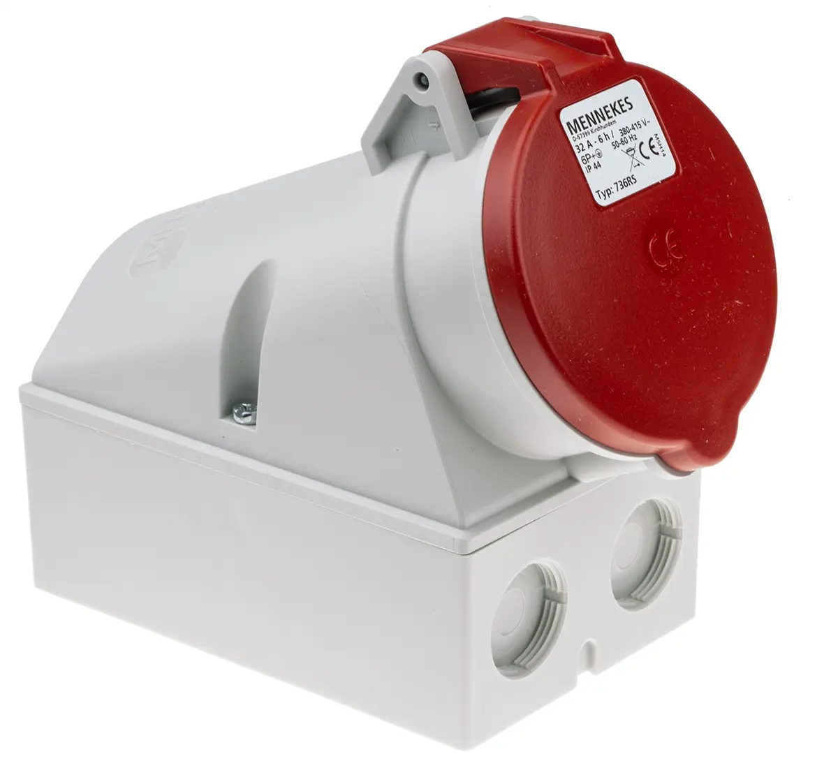 Produktfoto 1 von MENNEKES Buchsentülle Rot, 40V 7 / 32A, Wand IP44