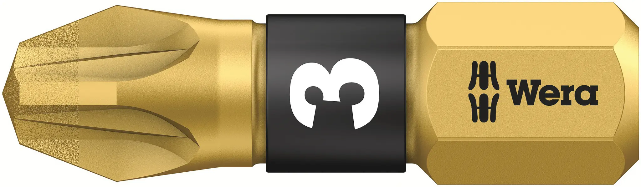 Produktfoto 1 von Wera 6.35 mm PZ3 Schraubbit, Sechskant Diamant-Spitze, 1-teilig, 25 mm