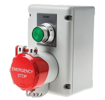 Produktfoto 1 von Craig & Derricott i-push Drucktaste-Steuerstation 1-poliger Umschalter Grün, Rot Aluminiumdruckguss, IP65 Kunststoff