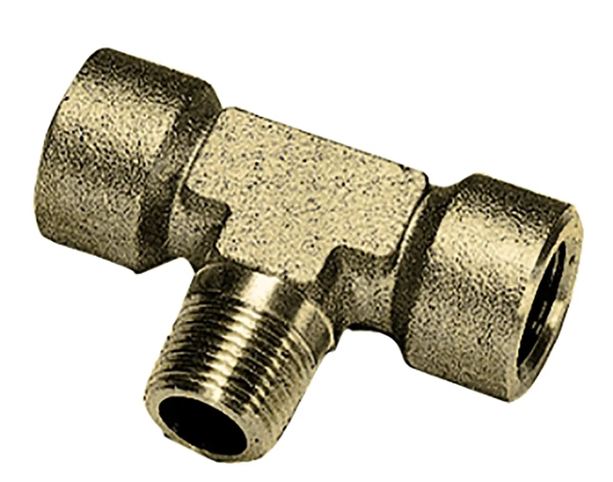 Produktfoto 1 von Legris Pneumatik-Fitting Messing-Rohrfitting Abzweig T-Stück G 3/8 in Buchse Buchse Messing BSPP 3/8 in
