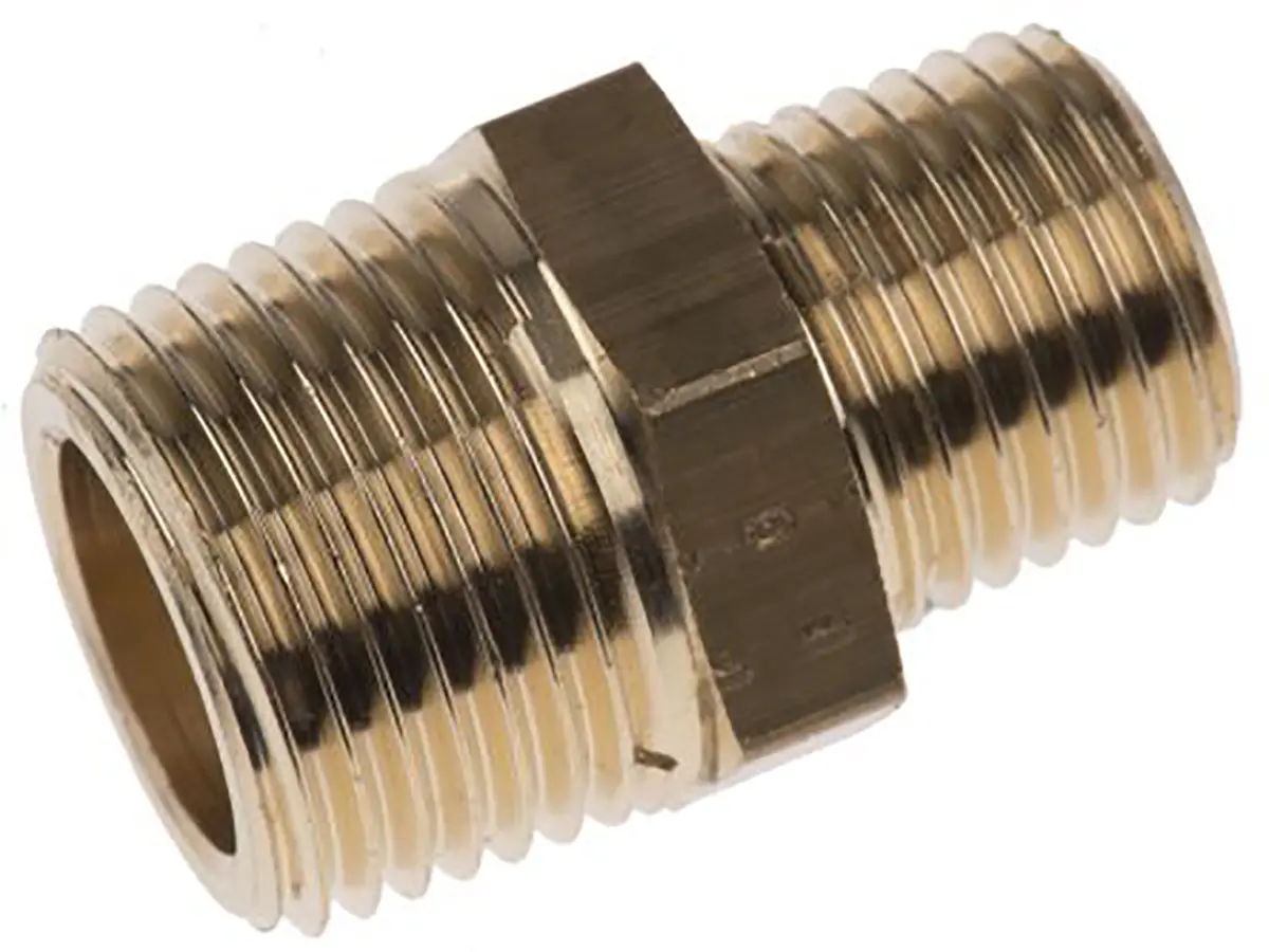 Produktfoto 1 von Legris Pneumatik-Fitting Messing-Rohrfitting Adapter Gerade Mit Gewinde Mit Gewinde 19.05 mm Stecker Stecker Messing