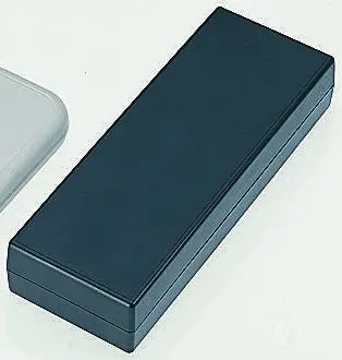 Produktfoto 1 von Pactec Tragbares Gehäuse, ABS, 76 mm Eingebautes Batteriefach, 203 mm, H. 38 mm, Schwarz, IP40