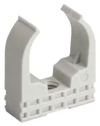 Produktfoto 1 von Schneider Electric Nylon 6.6 Kabelrohr Befestigung Schutzrohrclip Grau IP55, IP40, IP30, IP41