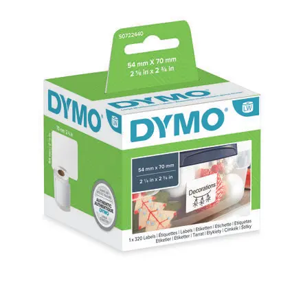 Produktfoto 1 von Dymo Etikette auf Rolle B. 70 mm für Dymo Wireless, Dymo 450 Turbo, Dymo 4XL, Dymo 450 Twin Turbo, Dymo 450, Dymo 450
