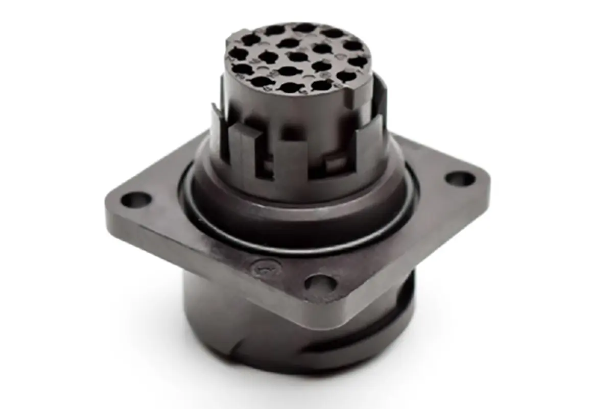 Amphenol Industrial Ecomate C16 26 mm Standard Rundsteckverbinder Buchse 17-polig Stecker 6A Frontplattenmontage IP65