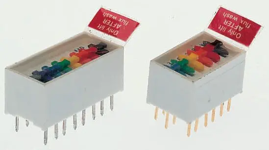 Produktfoto 1 von ERG THT DIP-Schalter Gleiter 6-stellig 6 PST, Kontakte vergoldet 1 A @ 100 V, bis +100°C