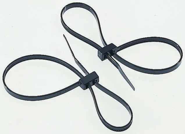 Produktfoto 1 von HellermannTyton T50RDH Nylon 6.6 Kabelbinder Innen gezackt Schwarz 4.7 mm x 210 mm