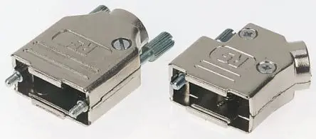 Produktfoto 1 von MH Connectors MHD45PK D-Sub-Gehäuse Abgewinkelt, 37-polig, D: D-Sub-Gehäuse Zugentlastung, Silber, Größe C, aus ABS