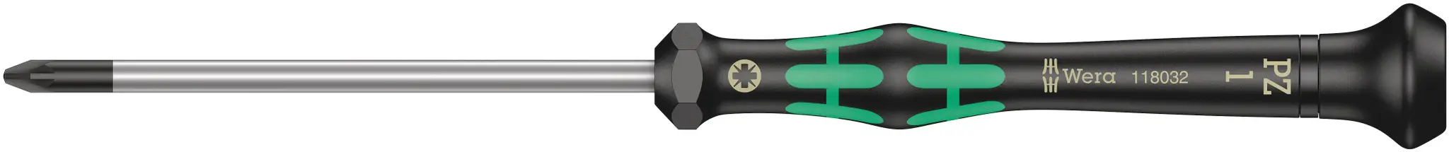 Wera VDE 1000V zugelassen PZ1 Präzision, Nickel, 177 mm / Klinge 80 mm
