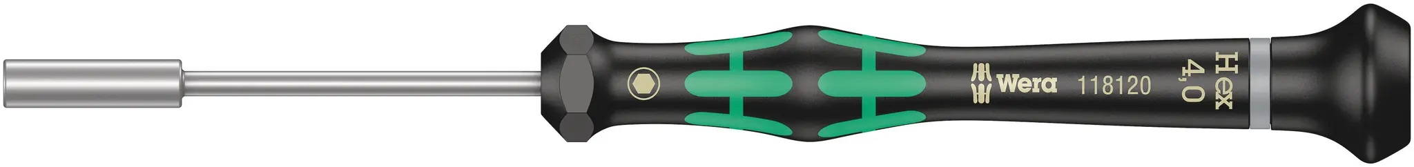 Produktfoto 1 von Wera 4 mm Sechskant Steckschlüssel-Handgriff, Länge 157 mm / Klinge 60 mm