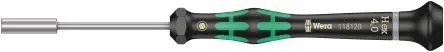 Produktfoto 1 von Wera 4 mm Sechskant Steckschlüssel-Handgriff Schließer (NO), Länge 157mm / Klinge 60 mm