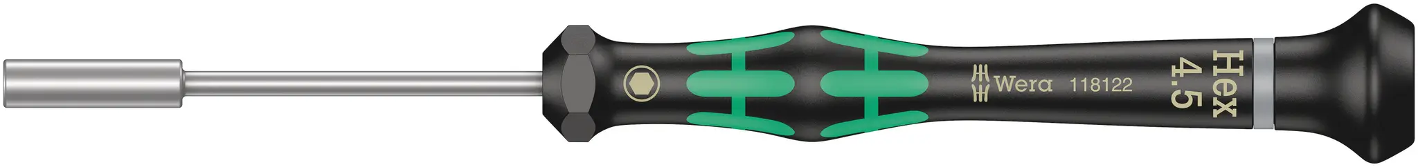 Produktfoto 1 von Wera 4.5 mm Sechskant Steckschlüssel-Handgriff, Länge 157 mm / Klinge 60 mm
